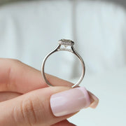  The Solitaire Charlotte Radiant Lab Diamond Ring 14k White Gold 003