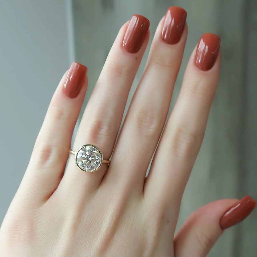  The Solitaire Charlotte Radiant Lab Diamond Ring 14k Yellow Gold 004 Final