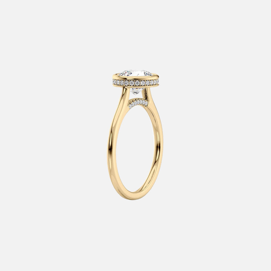  The Solitaire Charlotte Radiant Lab Diamond Ring 18k Yellow Gold 002