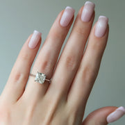  The Solitaire Claire Cushion Lab Diamond Ring 18k White Gold 004