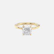  The Solitaire Claire Cushion Lab Diamond Ring 18k Yellow Gold 001
