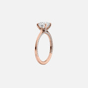  The Solitaire Claire Emerald Moissanite Ring 14k Rose Gold 002