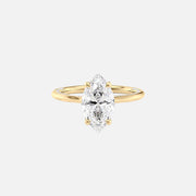 The Solitaire Claire Marquise Moissanite Ring 14k Yellow Gold 001