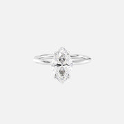  The Solitaire Claire Marquise Moissanite Ring 18k White Gold 001