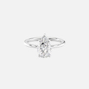  The Solitaire Claire Pear Lab Diamond Ring 18k White Gold 001