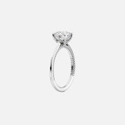  The Solitaire Claire Pear Moissanite Ring 18k White Gold 002