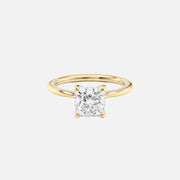  The Solitaire Claire Princess Lab Diamond Ring 18k Yellow Gold 001