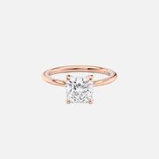  The Solitaire Claire Princess Moissanite Ring 14k Rose Gold 001
