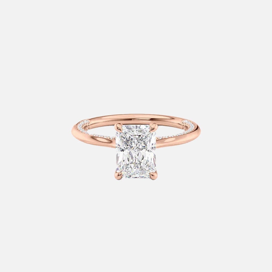  The Solitaire Claire Radiant Lab Diamond Ring 18k Rose Gold 001