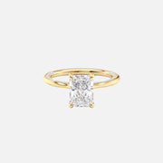  The Solitaire Claire Radiant Moissanite Ring 18k Yellow Gold 001