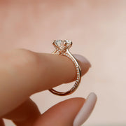  The Solitaire Claire Round Lab Diamond Ring 18k Rose Gold 004