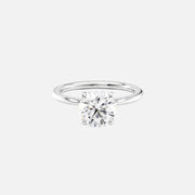  The Solitaire Claire Round Lab Diamond Ring 18k White Gold 001