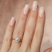  The Solitaire Claire Round Moissanite Ring 18k Rose Gold 005 Final