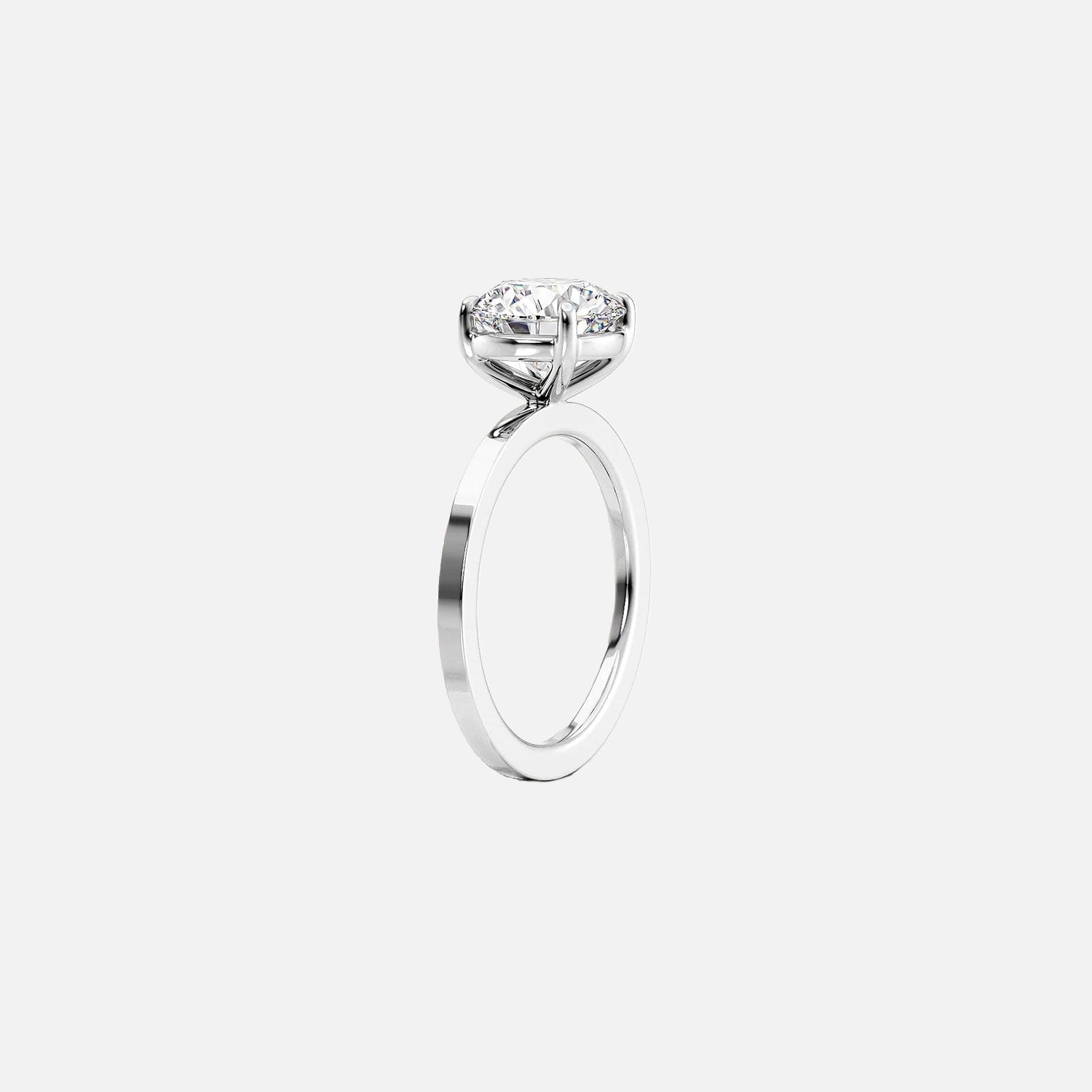  The Solitaire Eleanor Cushion Lab Diamond Ring 14k White Gold 002