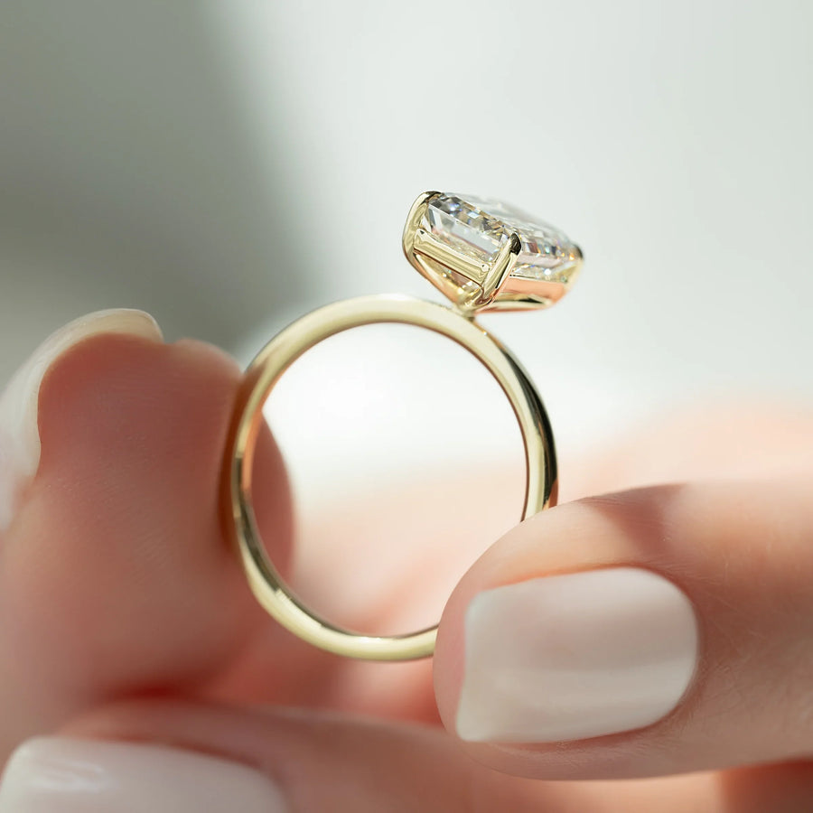  The Solitaire Eleanor Emerald Lab Diamond Ring 18k Yellow Gold 004 Final