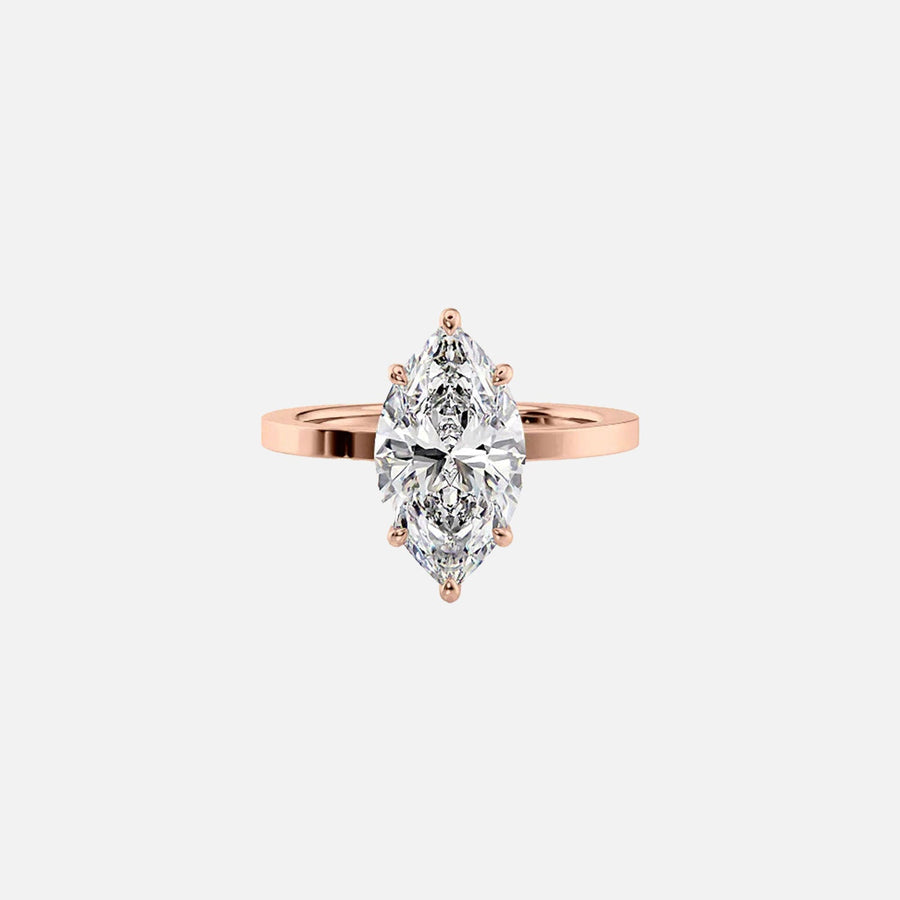  The Solitaire Eleanor Marquise Lab Diamond Ring 14k Rose Gold 001