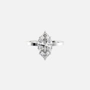  The Solitaire Eleanor Marquise Moissanite Ring 18k White Gold 001
