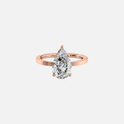  The Solitaire Eleanor Pear Lab Diamond Ring 18k Rose Gold 001
