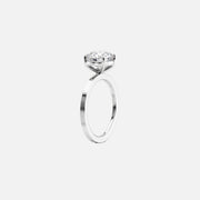  The Solitaire Eleanor Pear Moissanite Ring 14k White Gold 002