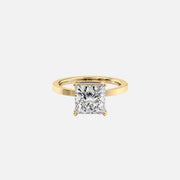  The Solitaire Eleanor Princess Lab Diamond Ring 18k Yellow Gold 001