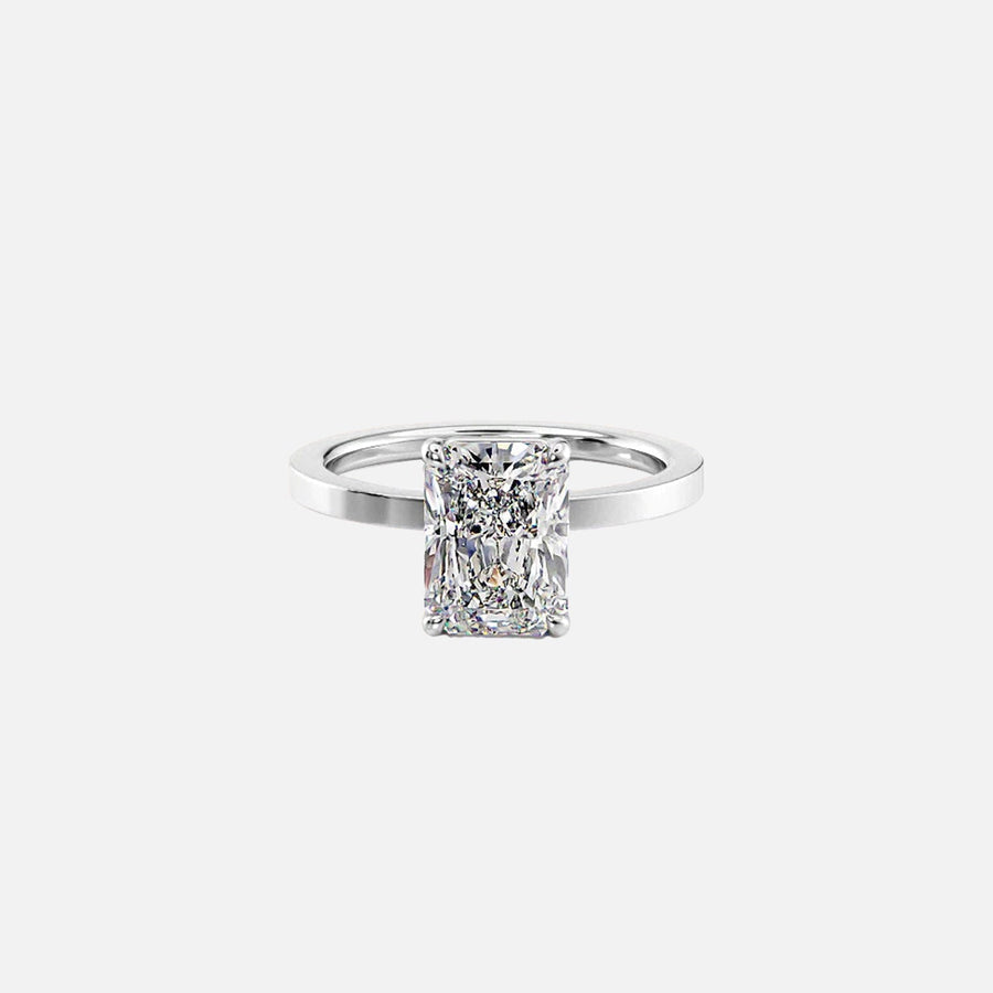  The Solitaire Eleanor Radiant Lab Diamond Ring 14k White Gold 001