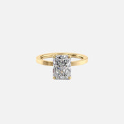 The Solitaire Eleanor Radiant Lab Diamond Ring 14k Yellow Gold 001