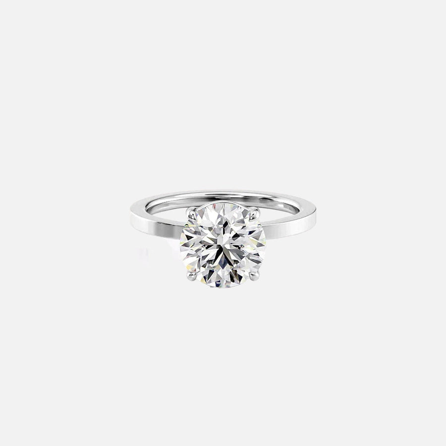  The Solitaire Eleanor Round Lab Diamond Ring 14k White Gold 001