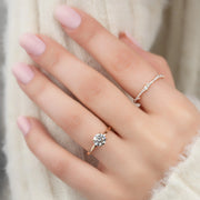  The Solitaire Eleanor Round Lab Diamond Ring 18k Rose Gold 003
