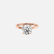  The Solitaire Eleanor Round Moissanite Ring 14k Rose Gold 001