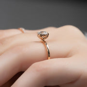  The Solitaire Eleanor Round Moissanite Ring 18k Rose Gold 004 Final