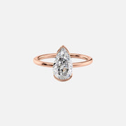  The Solitaire Eliza Pear Lab Diamond Ring 18k Rose Gold 001