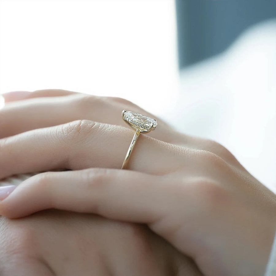 The Solitaire Harmony Pear Moissanite Ring - KNT - Engagement Rings, Wedding Bands & Fine Jewelry
