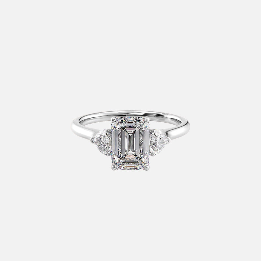  The Solitaire Hearts Liv Emerald Lab Diamond Ring 14k White Gold 001