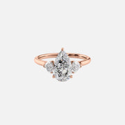  The Solitaire Hearts Liv Pear Moissanite Ring 14k Rose Gold 001