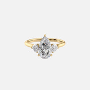  The Solitaire Hearts Liv Pear Moissanite Ring 18k Yellow Gold 001