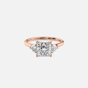  The Solitaire Hearts Liv Princess Lab Diamond Ring 14k Rose Gold 001