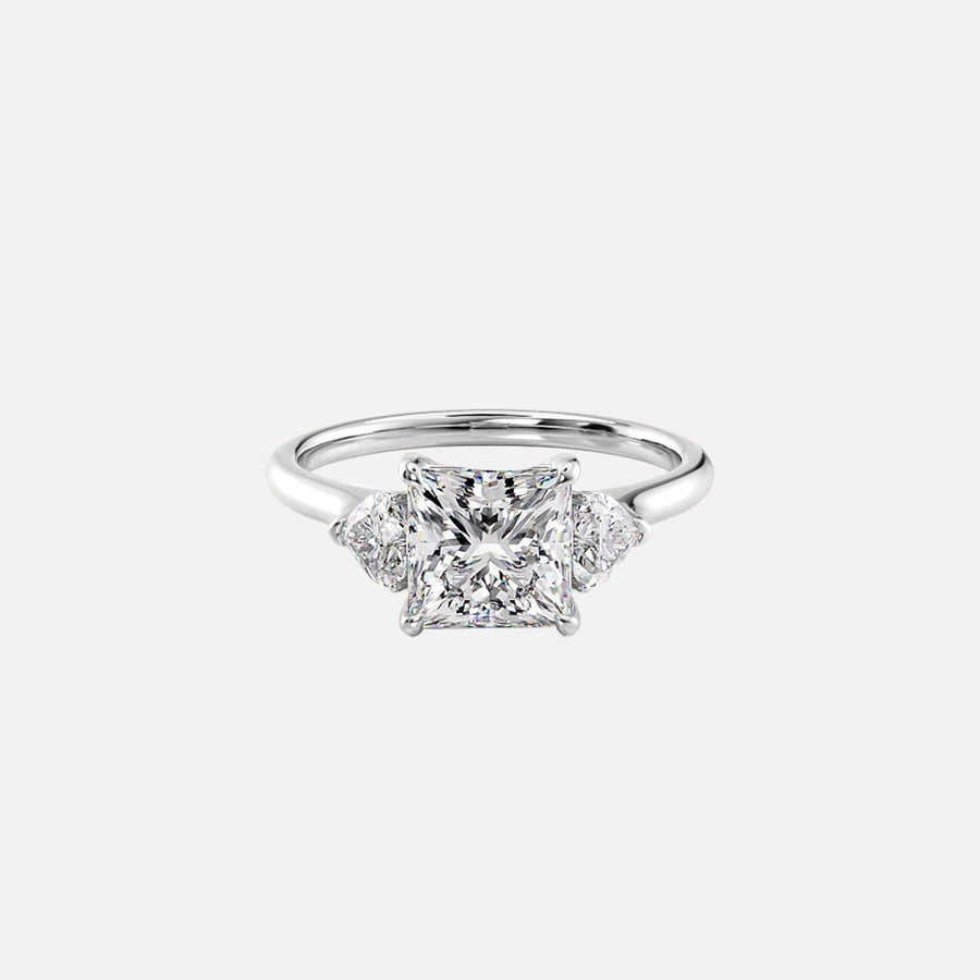  The Solitaire Hearts Liv Princess Lab Diamond Ring 14k White Gold 001