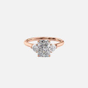  The Solitaire Hearts Liv Radiant Lab Diamond Ring 14k Rose Gold 001
