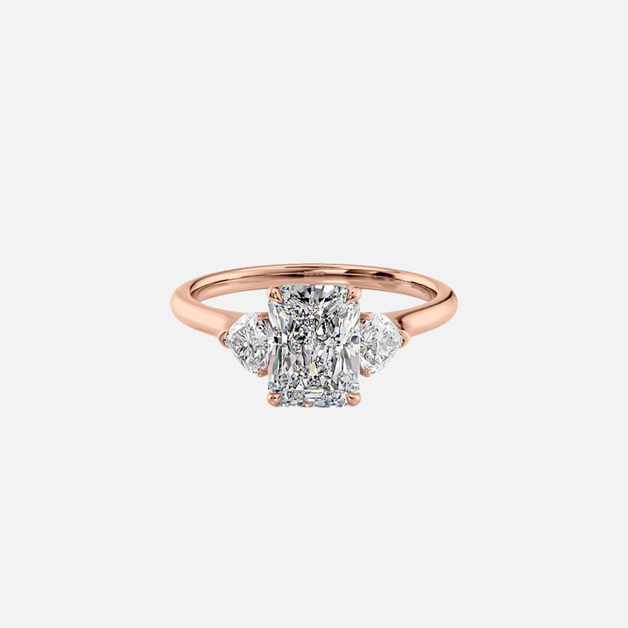  The Solitaire Hearts Liv Radiant Lab Diamond Ring 18k Rose Gold 001