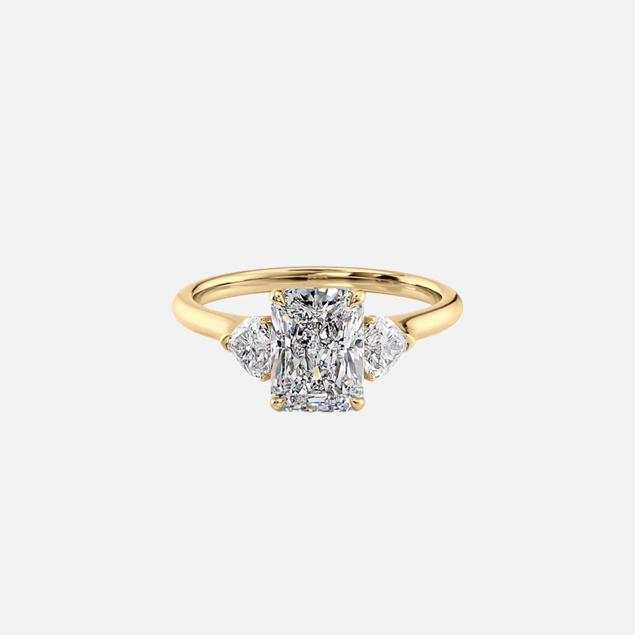  The Solitaire Hearts Liv Radiant Lab Diamond Ring 18k Yellow Gold 001