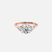  The Solitaire Hearts Liv Round Lab Diamond Ring 18k Rose Gold 001