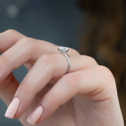  The Solitaire Kamellie Pear Lab Diamond Ring 14k White Gold 003