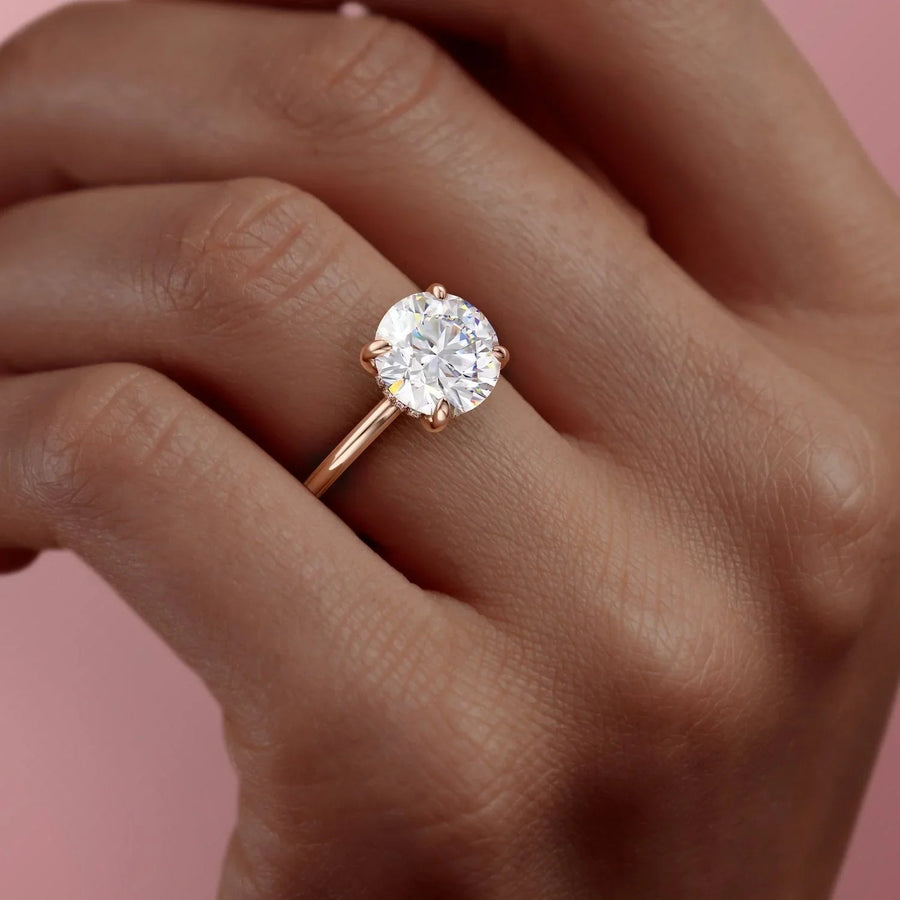 The Solitaire Kamellie Round Lab Diamond Ring 18k Rose Gold 003 Final
