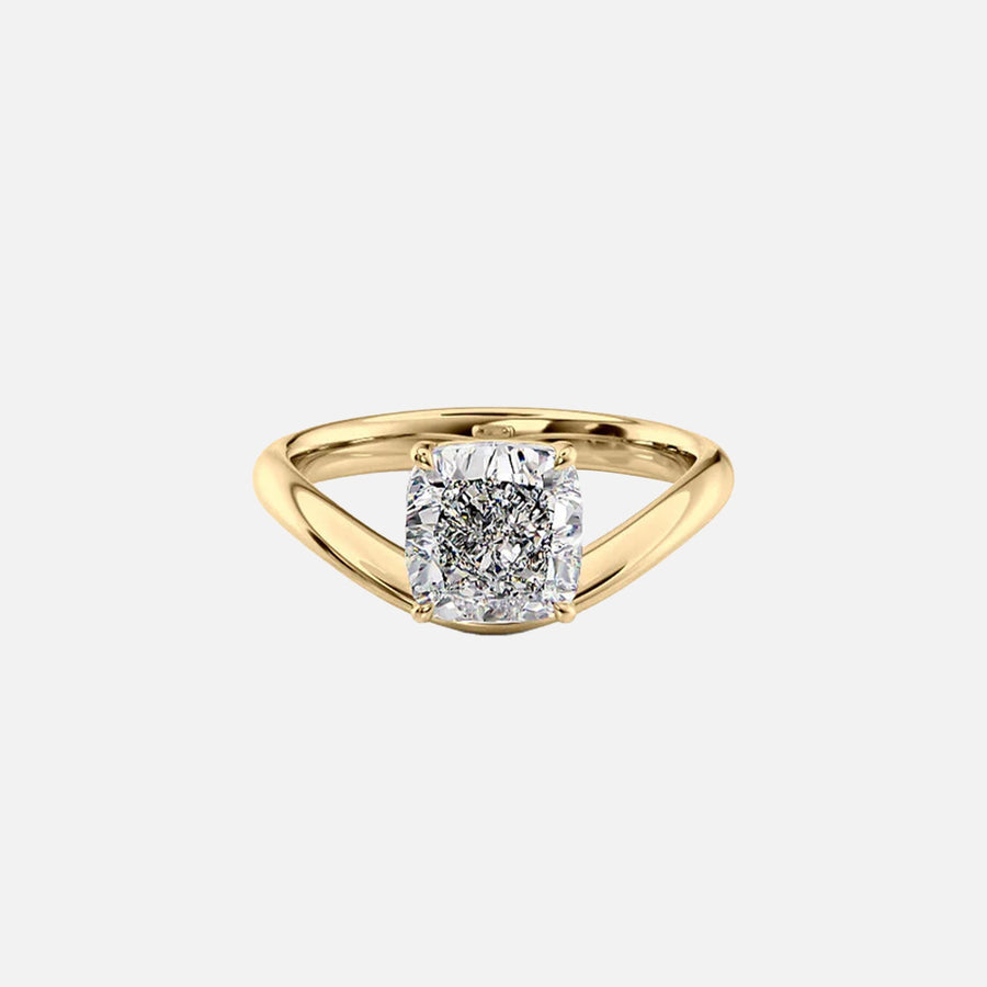 The Solitaire Karen Cushion Moissanite Ring - KNT - Engagement Rings, Wedding Bands & Fine Jewelry