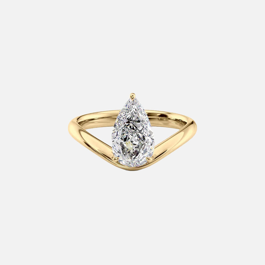 The Solitaire Karen Pear Moissanite Ring - KNT - Engagement Rings, Wedding Bands & Fine Jewelry