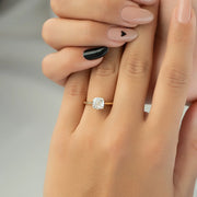  The Solitaire Lexie Cushion Lab Diamond Ring 18k Yellow Gold 003