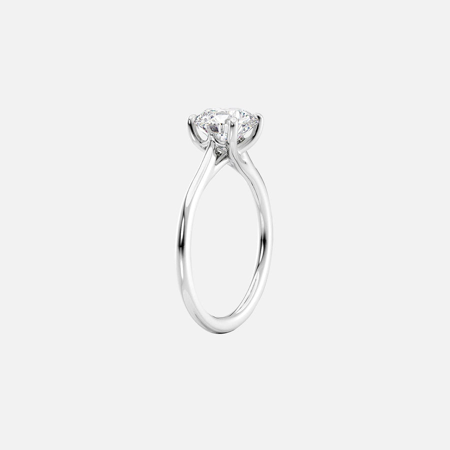  The Solitaire Lexie Cushion Moissanite Ring 18k White Gold 002