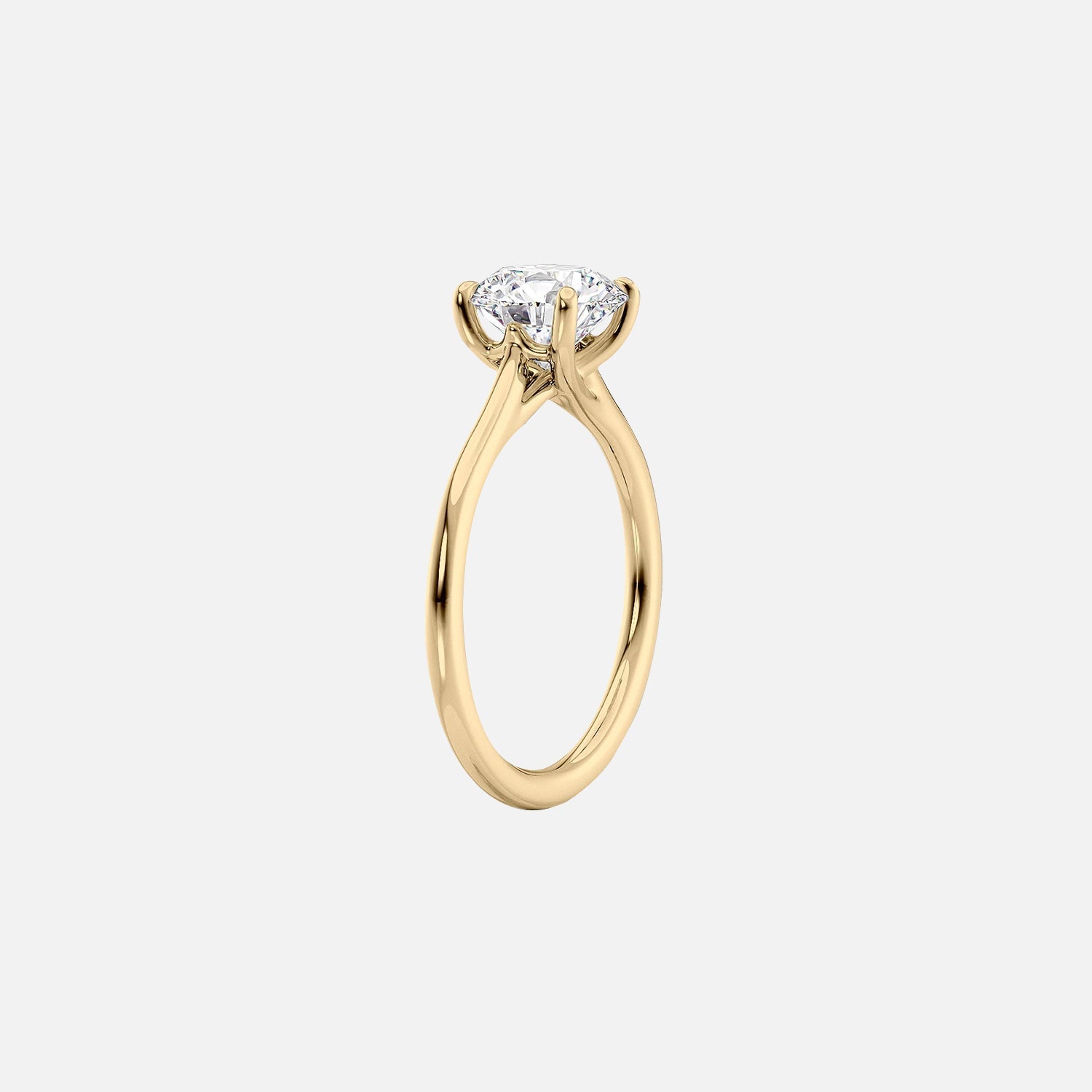  The Solitaire Lexie Emerald Lab Diamond Ring 14k Yellow Gold 002