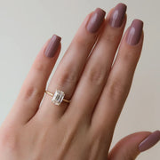  The Solitaire Lexie Emerald Lab Diamond Ring 18k Yellow Gold 005 Final