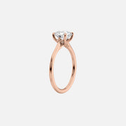  The Solitaire Lexie Emerald Moissanite Ring 14k Rose Gold 002